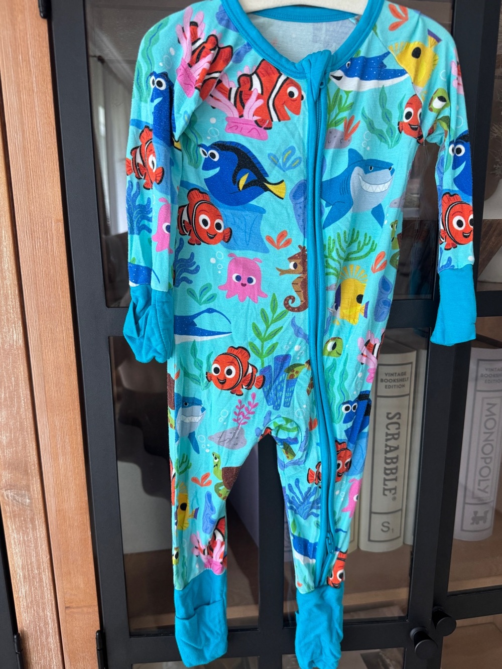 Little Sleepies Disney Finding Nemo Nemo's Reef Zippy footies baby colorful fish